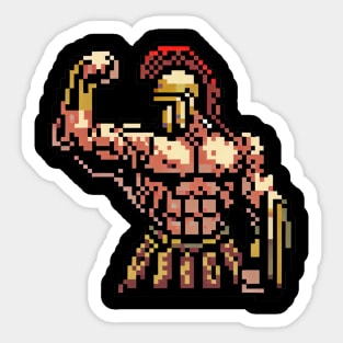 spartan strong pixel art Sticker